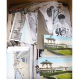 A collection of postcards, Brighton topographical and four further postcards, The Beatles