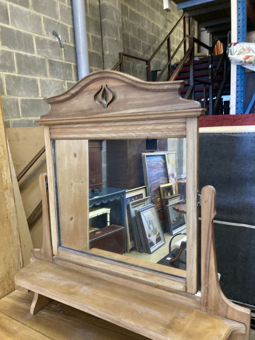 A late Victorian walnut dressing chest, width 90cm, depth 47cm, height 180cm - Image 5 of 5