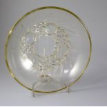 René Lalique. A pre-war amber tinted glass Mont-Dore pattern bowl, no.396, designed in 1928, moulded