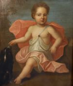 Late 18th Century English Schooloil on canvasFull length portrait of a child wearing classical robes