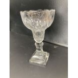 A late 18th century cut sweetmeat glass or flower vase, possibly Dutch, 20.5cmCONDITION: Andrew