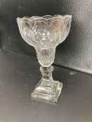 A late 18th century cut sweetmeat glass or flower vase, possibly Dutch, 20.5cmCONDITION: Andrew