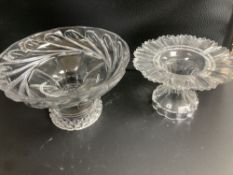 Two George IV cut glass stands, c.1830, 25.5 and 20.5cm diameter, the largest Irish,CONDITION: