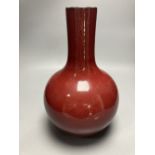 A Chinese sang de boeuf vase, height 32cm