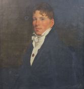 George Watson PSA (1767-1837)oil on canvas laid on to boardHead and shoulder portrait of the