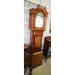 An early Victorian oak and mahogany thirty hour longcase clock, marked H. Carter, Ripon, height