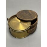 A Victorian brass pocket sextant by Watkins, Charring Cross, London, leather cased