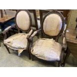 Two pairs of fauteuils