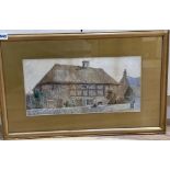 George Truefitt, watercolour, Near Tarring, Sussex, signed and dated 1890, 22 x 45cm