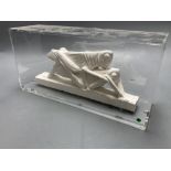 Edouardo Paolozzi (1924-2005), a plaster group, Grasshoppers, length 26cm excl. perspex case