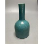 A Chinese turquoise glazed vase, height 16cm