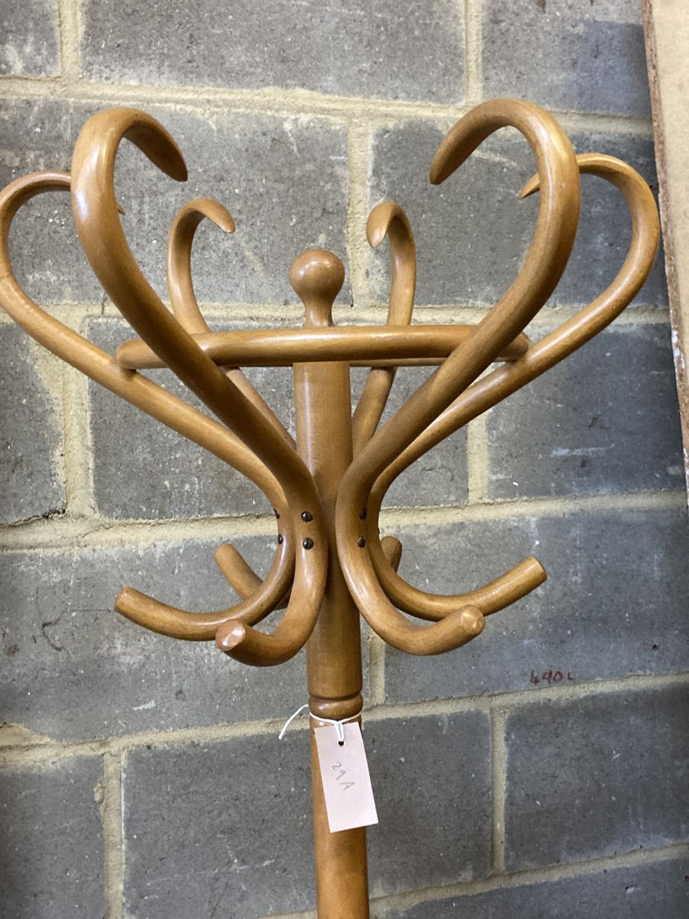 A bentwood hat stand, height 190cm - Image 2 of 3