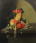 Attributed to William Jones of Bath (fl.1764-1777)oil on canvasStill life of currants, grapes,