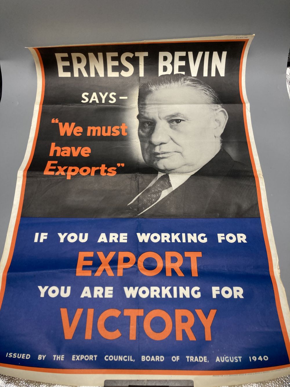 Three original WWII posters, 'Go To It Chaps', 'We Are on War Work' and 'We Must Have Exports' - Image 3 of 3