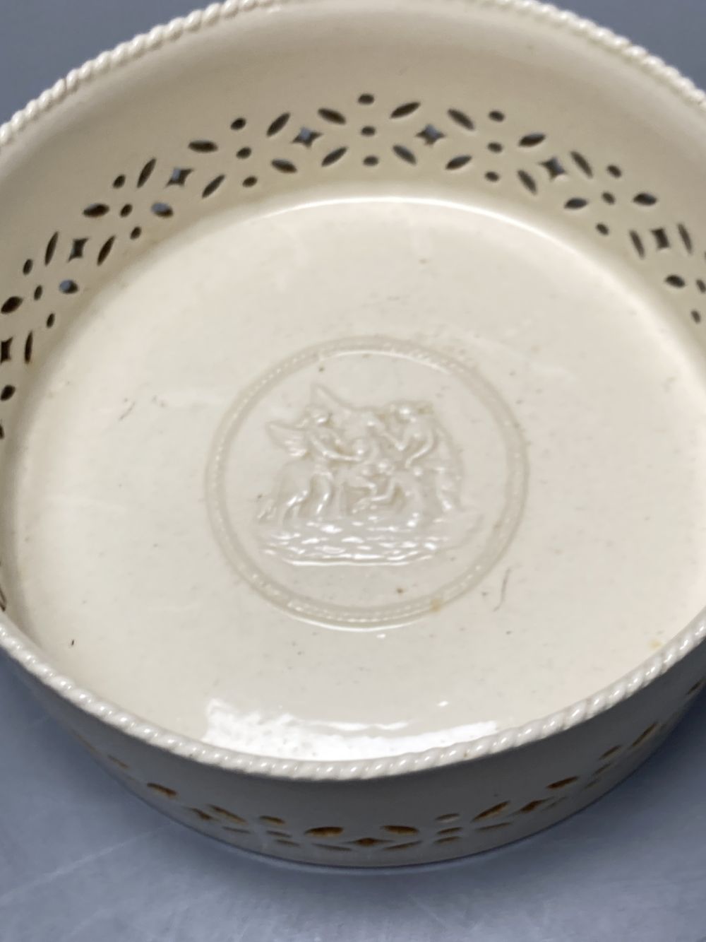 A group of Wedgwood Queensware, 19th century, including ten strawberry plates, a coaster, a jug - Image 14 of 16