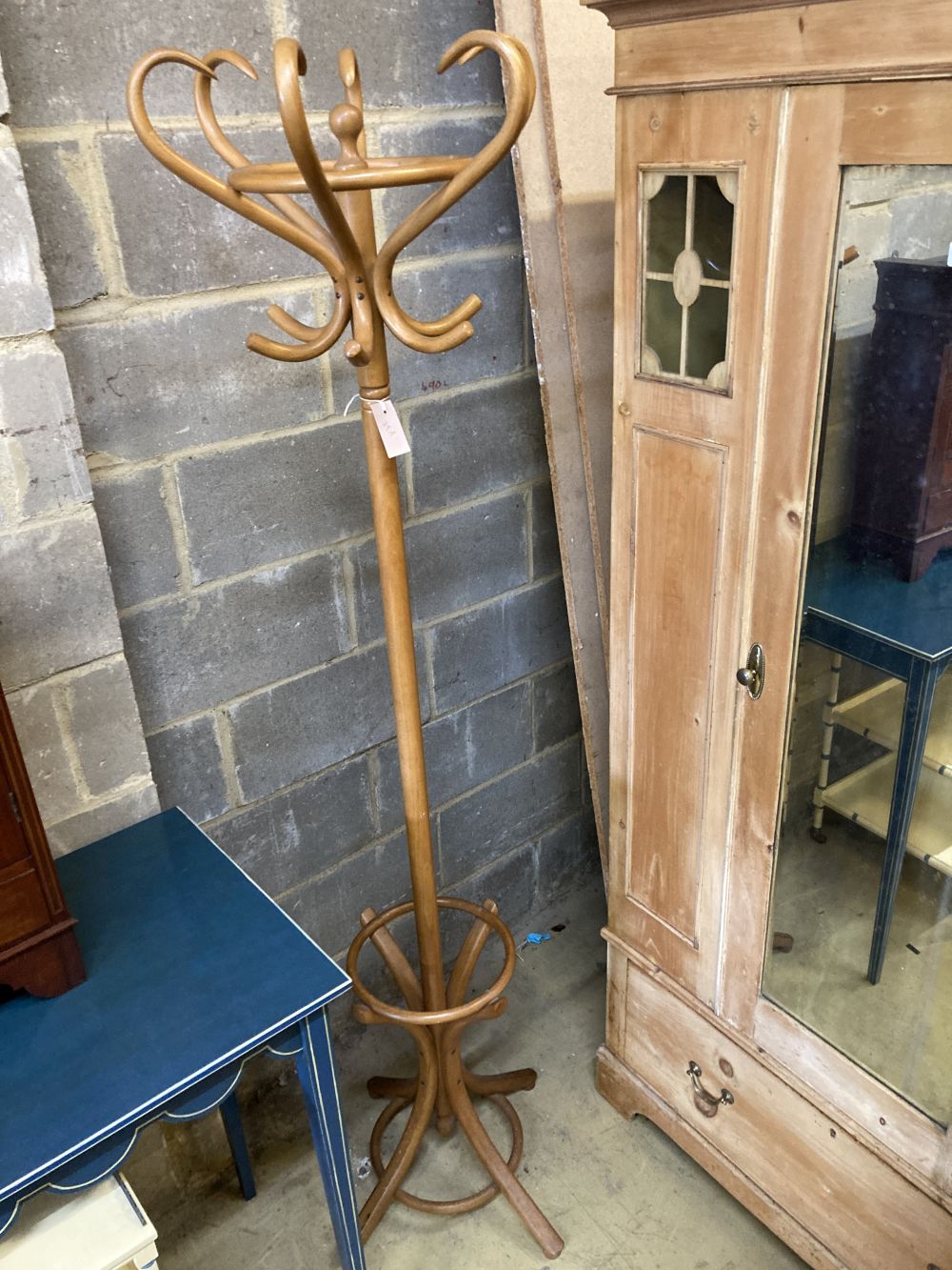 A bentwood hat stand, height 190cm