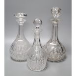 An Edinburgh crystal decanter and stopper and two other decanters and stoppers (3)