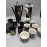 Two Portmeirion Pottery part coffee sets, Magic City and Phoenix patterns