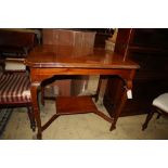 An early 20th century mahogany centre table, width 82cm, depth 66cm, height 75cm