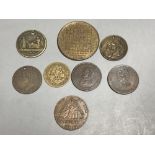 18th/19th century British commemorative medals/tokens and a 1772 John Powell, Birmingham calendar