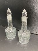 A pair of Dutch cut glass cruet bottles, late 18th century, 19.5cmCONDITION: Andrew Rudebeck