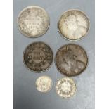 British India, Victoria coins, two silver one rupee 1862 B type bust, type II 0/0 reverse , VF and