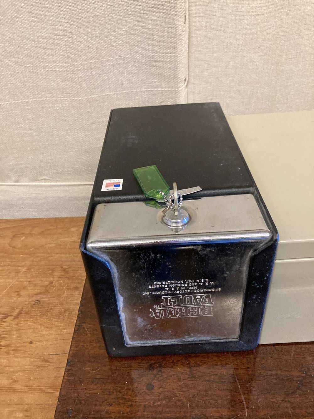 Four metal strongboxes and a document box - Image 4 of 4