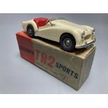 Victory models Triumph TR2 Sports Car, scale 1-18 Mighty Midget Electric Motor, boxed, 22cm long