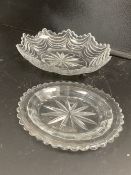 Two 19th century cut glass dishes, largest 24cmCONDITION: Andrew Rudebeck collection.