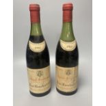 Two bottles of Vosne-Romaneé 1961