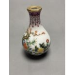 A Chinese famille rose snuff bottle, Republic or later, height 8cm