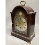 An Elliott mahogany chiming bracket clock, with traditional 14cm dial