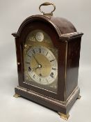 An Elliott mahogany chiming bracket clock, with traditional 14cm dial