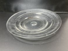 A Whitefriars glass dish, 1930s, 34.5cmCONDITION: Andrew Rudebeck collection.