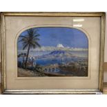 Major Sir John Charles Ardagh R.E. (1840-1907), watercolour, 'The Peak of Pico from Horta Fayal,