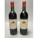 Two bottles of Chateau Moulinet Pomerol 1979