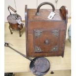 A quantity of miscellaneous metalware, including a coal scuttle, etc.