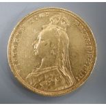 A Victorian 1892 Sydney mint gold sovereign.