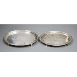 Two 1930's George III style silver teapot stands, Barker Brothers Silver Ltd, Birmingham, 1930, 17.