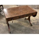 A Regency mahogany sofa table, width 101cm depth 60cm height 72cm