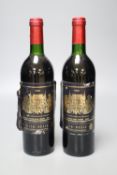 Two bottles of Chateau Palmer Bordeaux 1985