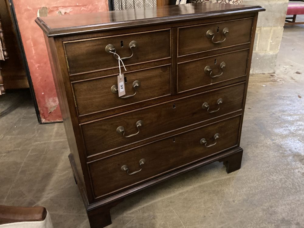 A George III style mahogany cabinet with deep lower drawer, width 80cm, depth 40cm, height 79cm - Image 3 of 4