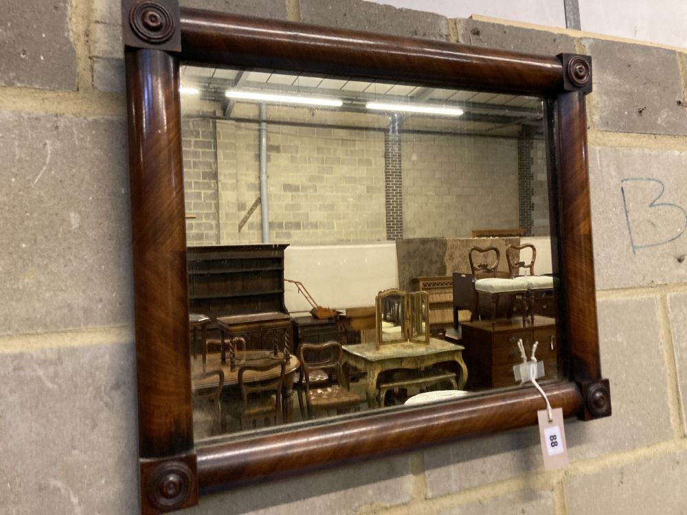 A mid Victorian rectangular mahogany wall mirror, width 58cm, height 48cm - Image 3 of 4