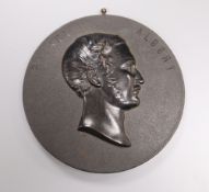 A Victorian Bois Durci portrait plaque of Prince Albert , circa 1860, attributed to Francois Lepage,