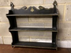 A Regency painted wall bracket, width 62cm, depth 14cm, height 62cm