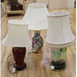Three ceramic table lampsCONDITION: Good condition