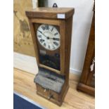 An early 20th century National Time Recording clock, width 33cm depth 28cm height 97cmCONDITION:
