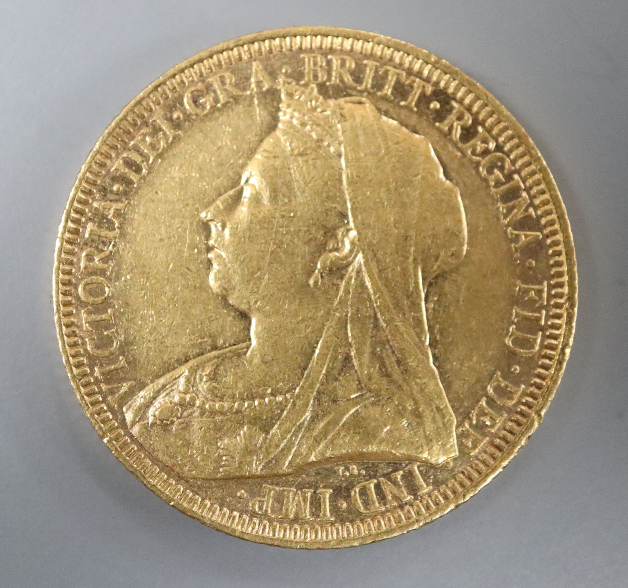 A Victorian 1893 Sydney mint gold sovereign.