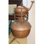 A Brazilian copper Alambic cachaca still, height 62cm