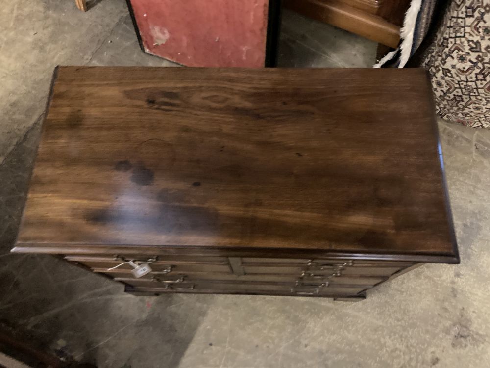 A George III style mahogany cabinet with deep lower drawer, width 80cm, depth 40cm, height 79cm - Image 4 of 4